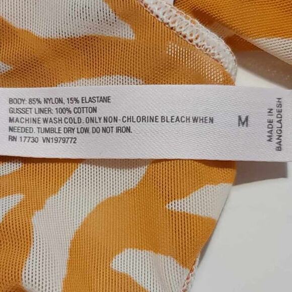 (2) Auden Animal Print Mesh Thong Underwear Panties Orange Medium NEW - Picture 4 of 9